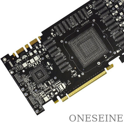 6 warstwy złota palca Fr4 wielowarstwowy PCB DIY Board Czarny producent PCB