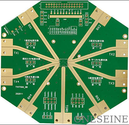 Laminasi RT5880 Rogers PCB Dengan 0.2mm-6.0mm Ketebalan Dan Semprot Tin Permukaan Finishing